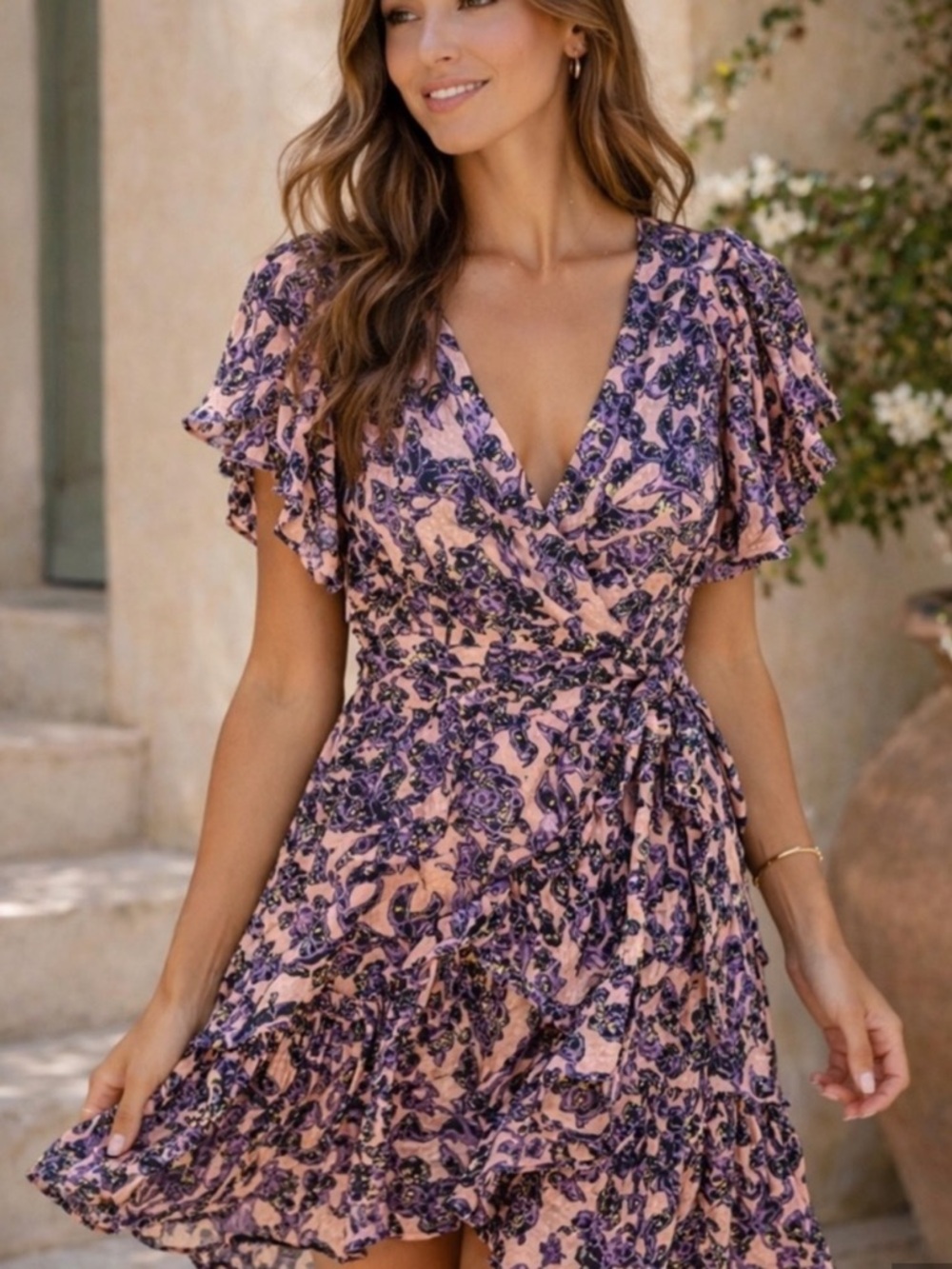 A.L.C. Viera Floral Silk Mini Dress